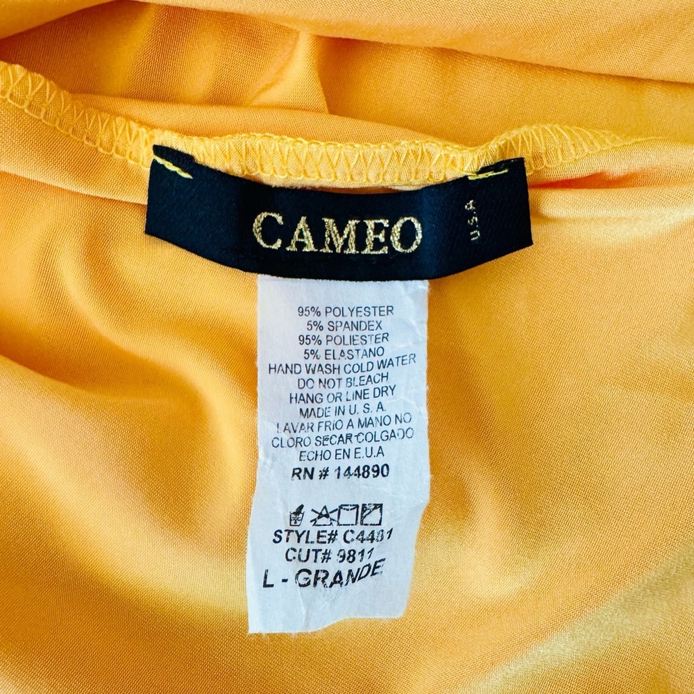 Cameo Ultra Sexy Low V Backless Dress in Yellow - Picture 7 of 7